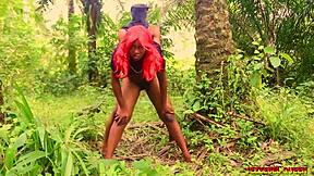 Beautiful latina gets it hard in the African forest