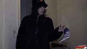 Skinny German goth gets rough sex in uncensored porn casting