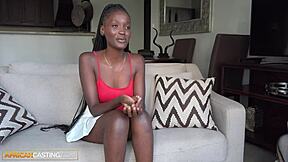 Black model sucks and rides white producer for pleasure