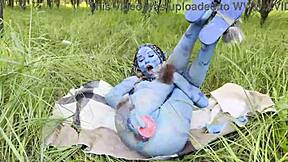 Monika Fox's wild anal and squirting session in nature