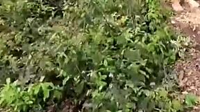 Beautiful couple’s passionate outdoor sex in the mountains