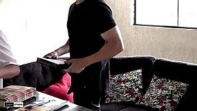 Beautiful amateur with natural big tits in hot scene with a younger man