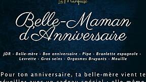 French audio porn featuring a horny Belgian mom-in-law