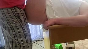 Amateur office worker’s big ass gets slammed on the desk