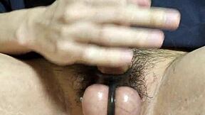 Korslaveman's solo adventure with toy cock play and pee hole action
