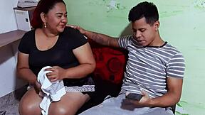 A curvaceous and beautiful Colombian woman, who is an amateur, has a forbidden desire for her stepson