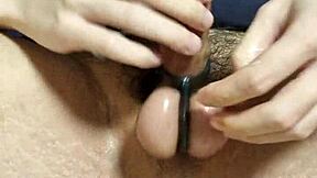 Korslaveman's solo adventure with toy cock play and pee hole action