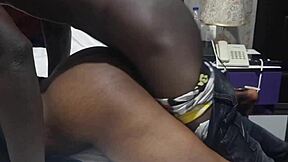 The house girl gets some anal sex from a black man