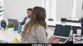 Hot office action with hardworking babes and horny bosses