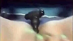Big tits cougar enjoys double penetration and squirting