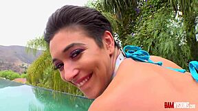 Brooklyn Gray, the slutty hottie gets her ass to mouth anal sex scene