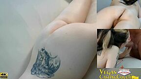 Skinny blonde Vegas star gets a steamy solo session