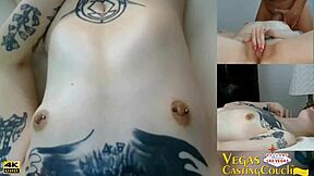 Skinny blonde Vegas star gets a steamy solo session