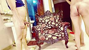 College beauty gets rough threesome in hot desi film