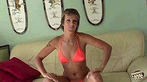 Short hair MILF gets her pussy fingured and fucked hard