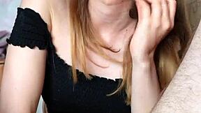 Lucky guy gets a sloppy wet blowjob and rim job