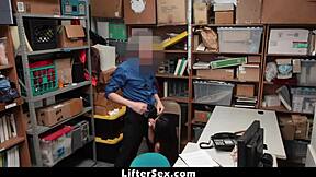Asian shoplifter Aurora gets punished with a hard spanking