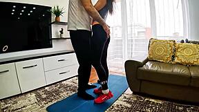 Hot athletic babe gets wild sex with her horny boyfriend