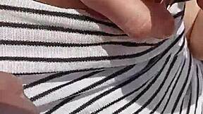 Beautiful Arabian woman gives me a sensual outdoor blowjob