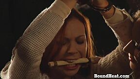Submissive lesbian slave gets punished and pleasured by mistress