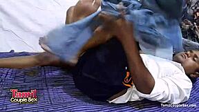 Horny housewife gets pounced by horny Tamil stud