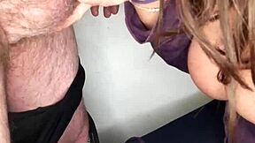 Redhead amateur gets facial with deepthroat cock sucking