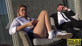 Submissive slut with big tits gets anal sex in this BDSM video
