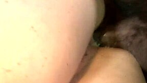 A sexually aroused waitress has sex with a black man with a large penis