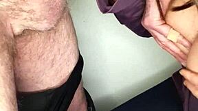 Redhead amateur gets facial with deepthroat cock sucking