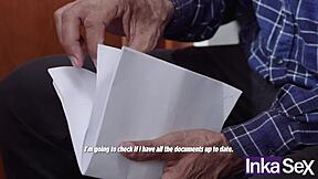 Big tits latina engages her old husband with doctor