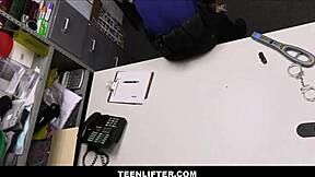 Nerdy blonde Kallie Taylor gets caught and fucked