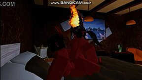 More animations with a rich demon girl in Roblox