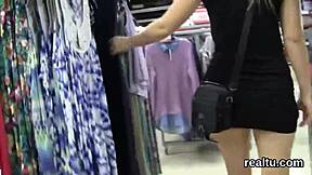 Hardcore shopping centre POV experience with a Czech teen