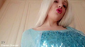 Beautiful cosplay of Elsa with perfect body and hot scenes