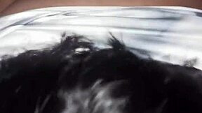 Beautiful young couple enjoys real homemade sex with milk and semen on faces