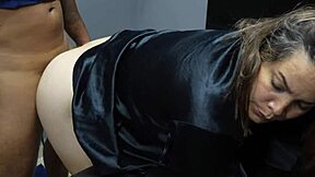 Wife and mother-in-law have hot lesbian encounters at work