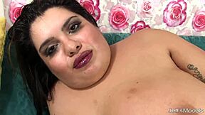 Bella Bangz, the voluptuous beauty enjoys solo pleasure
