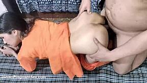 Hot milf gets pregnant in doggy style sex with her husband