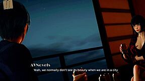 Beautiful Indian woman with big cans in a very hot 3D visual novel