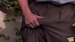 Busty blonde gets intense outdoor anal sex from her husband