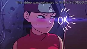 Naruto and Sarada's secret desires in this Japanese Hentai