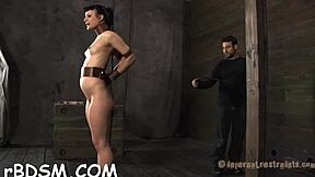 Pretty woman enjoys riding her sex toy like a submissive BDSM partner