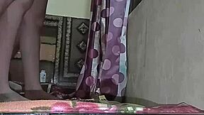 Beautiful wife seduces her friend’s cock near the window