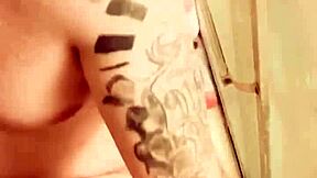Chubby girl gets puking hot and messy in the shower