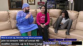 Alix Avery's first time as a gynecologist with close up and personal examination