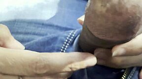 Step sister gives blow job in the car at work