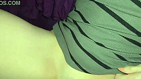 Married woman has her pussy stimulated with fingers and then gets a facial