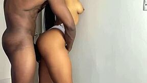 Pretty brunette gets dominated by big black cock in 1 on 1 sex session