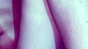 Petite Asian student enjoys solo play with dildo in class