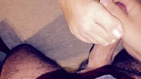 Beautiful Italian girl gives special footjob with oiled up feet
